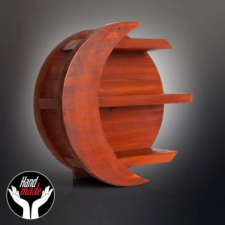 Moon Shelves, Crystal shelf, Moon Shelf, Essential Oil Shelf, Floating Shleves, Crystal Display Shelf, Bathroom Shelf, Boho Bedroom Decor.webp